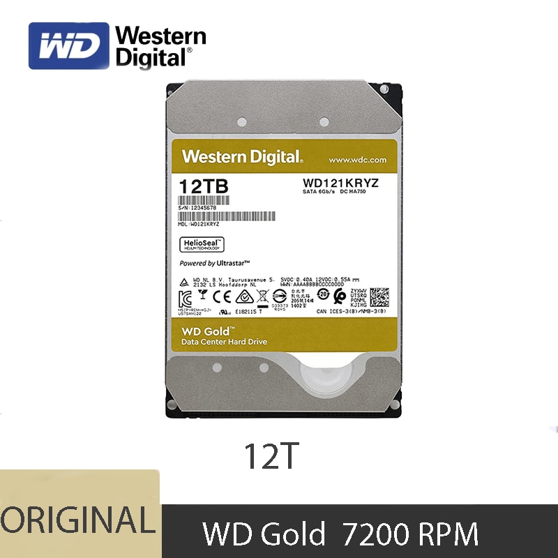    WD   Ŭ  ϵ ̺, 7200 RPM Ŭ SATA, 6 Gb/s, 256 MB ĳ, 3.5 ġ HDD, 12TB